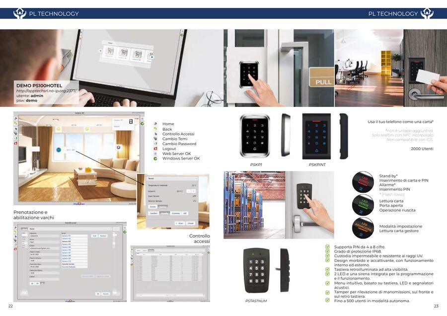 Controllo accessi camere e dispositivi